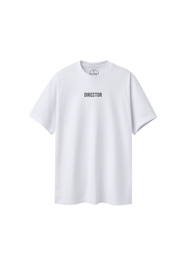 Velvoria Unisex Oversize Beyaz Director T-shirt