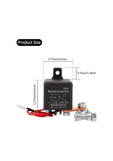 Elmpaly 200a 12vdc Agir Tip Uzaktan Kumandali Araç Akim Kesici Anahtari Çift Kumanda Bakir Kontakli 12v Tüm Araçlar Için