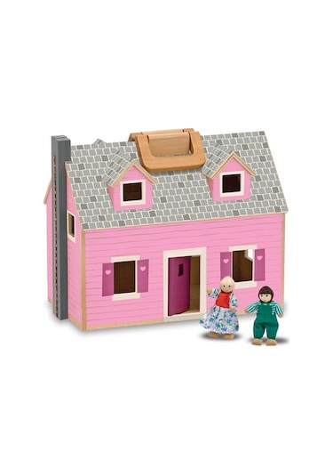 Melissa And Doug Ahşap Taşınabilir Küçük Mobilyalı Ev