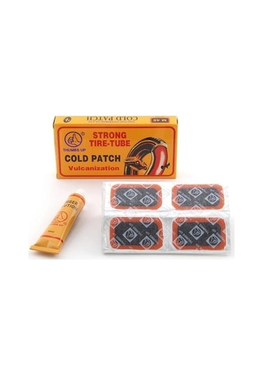 Thumbs Up Lastik Tamir Kiti Soğuk Bisiklet Lastik Yama Seti 24 Adet Sarı - Siyah