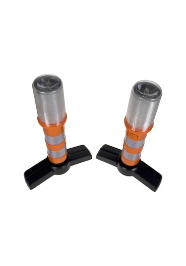 2 Fenerli Trafik Lambası Seti Uyarı Işığı Güvenlik Seti