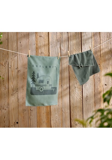 2 Adet Outdoor Kurulama Bezi Yeşil