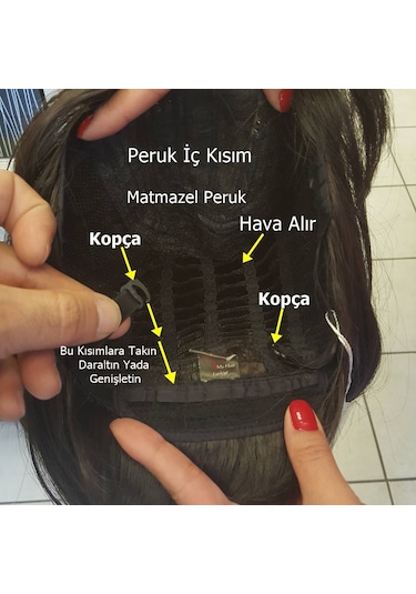 Peruk Ankara Peruk Dalgalı Fiber Sentetik Kızıl No-99JS