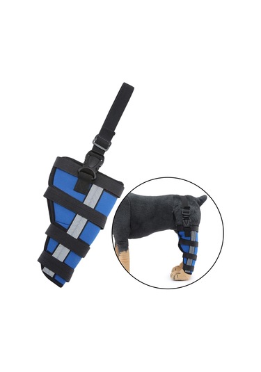 Homyl Pet Köpek Bacak Brace Arka Sıkıştırma Wrap M-mavi