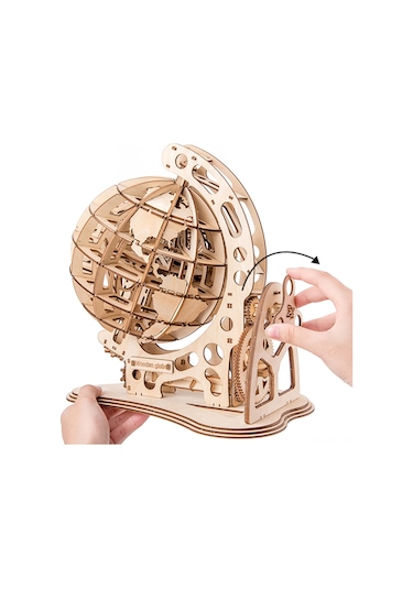 Singree Mekanik Ahşap Küre 3d Puzzle Seti - Kendin Yap Eğitici Oyuncak Dıy