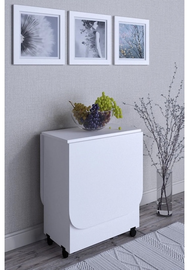 Oval Masa Açılır Katlanır Mdf