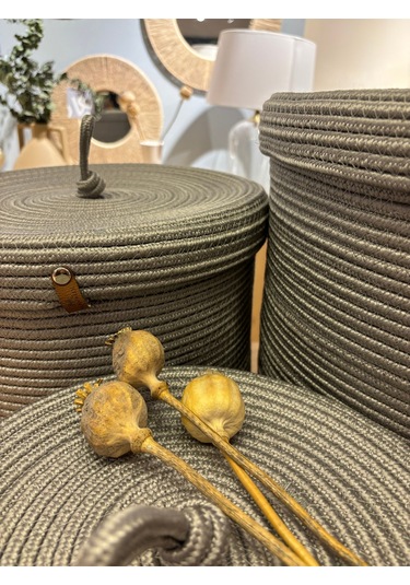 Victor Çok Amaçlı Düzenleyici Kapaklı Sepet,kapaklı Saksılık,kapaklı Organizer 26-20, Küçük Boy Gri