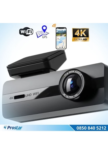 4k Wıfı Gps 24 Saat Park Modu Özellikli Ekransız Dashcam Kamera