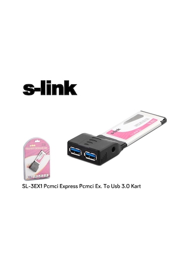 S-Link SL-3EX1 2 Port Usb 3.0 Express Pcmci Kart