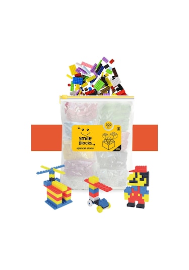 Smile Blocks 300 Parça Fermuar Poşetli Mikro Blok Eğitici Oyuncak