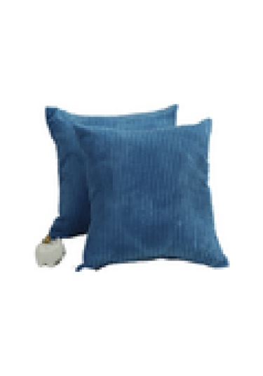 2 Adet Kadife Yumuşak Döşeme Kare Yastık Kılıfı, Mavi, 18x18"/45x45cm Çok Renkli
