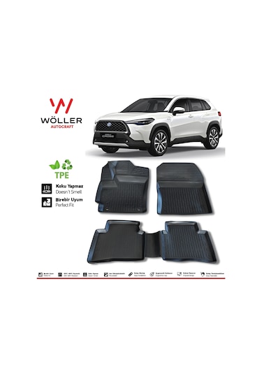 Toyota Corolla Uyumlu Cross Paspas 2022 Sonrası 3d Havuzlu Wöller Paspas