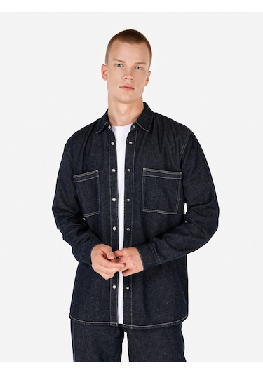 Colin's Colins Mavi Erkek Gömlek U.kol Cl1071150 Q1.v1 Dn43661 Denim