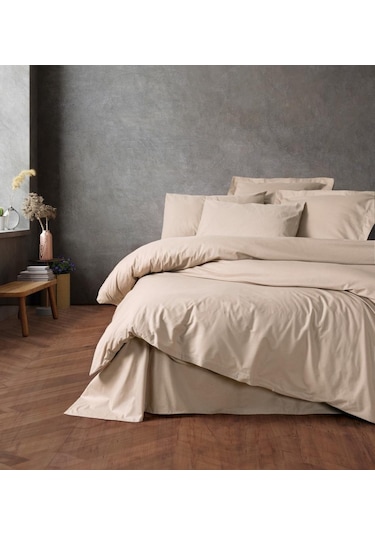 Cotton Box Plain Bej Çift Kişilik Nevresim Takımı