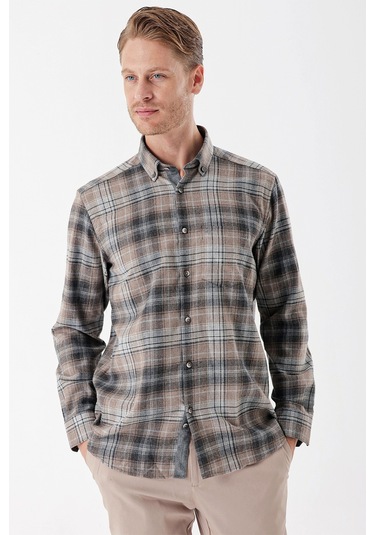 Koyu Vizon Uzun Kollu Ekoseli Gabardin Sert Yaka Cepli Garnili Casual Comfort Fit Gömlek 1004235112-koyu Vizon Koyu Vizon Koyu Vizon Uzun Kollu Ekoseli Gabardin Sert Yaka Cepli Garnili Casual Comfort Fit Gömlek 1004235112-koyu Vizon Koyu Vizon