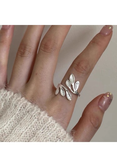 Kadınlar İçin Özel Olarak Tasarlanmış Benzersiz Düz Bantlı Yüzük No.49 Çok Renkli