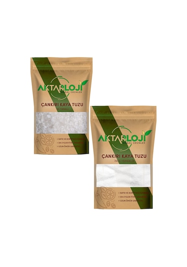 Çankırı Kaya Tuzu Seti 1 Kg 500 Gr İri Kaya Tuzu + 500 Gr İnce Kaya Tuzu 1. Kalite