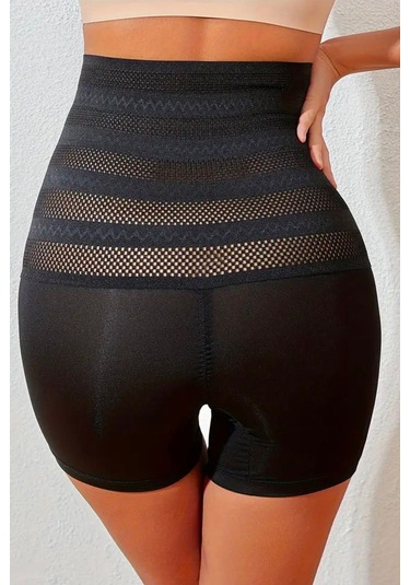 Merry See Karın Ve Göbek Sıkılaştırıcı Basen Dikleştiricili İnceltici Toparlayıcı Korse Şort Siyah
