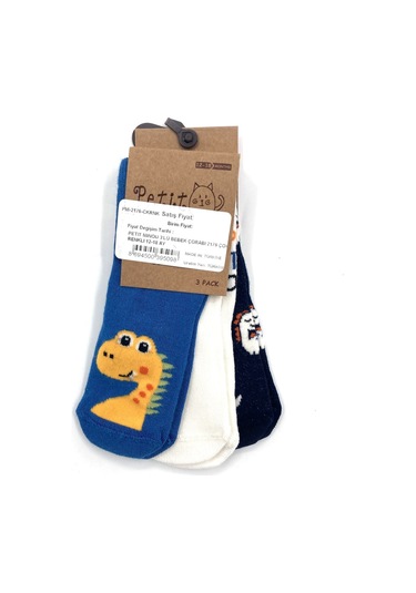 Petit Minou 3'lü Bebek Çorabı 2176 Çok Renkli