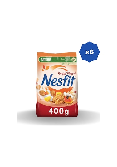 Nesfit Meyveli Mısır Gevreği 400 Gr. - 6 Adet