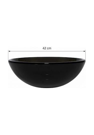 Brezza - Tb14scnk Siyah Cam Çanak Lavabo - 55009411 Siyah