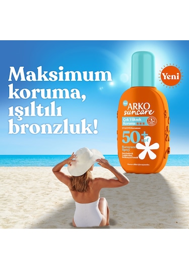 Arko Suncare Çok Yüksek Korumalı Vücut Güneş Spreyi SPF50+ 200 ML