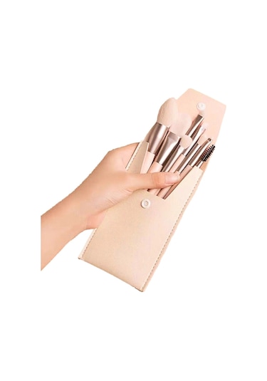 Jzcat Mini Makyaj Fırça Seti Krem 8'li