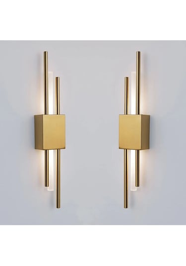 Kirpi Ledli Ve Elektirikli Boru Aplik Gold