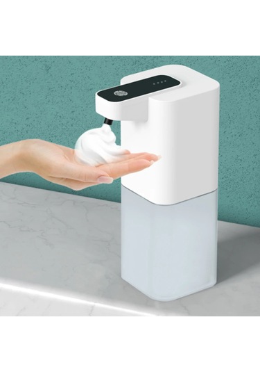 Otomatik Köpük Sabunluk Usb Şarjlı Temassız Dispenser 2 Beyaz
