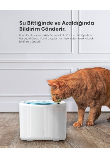 Fonri Kedi Köpek Akıllı Otomatik Su Pınarı