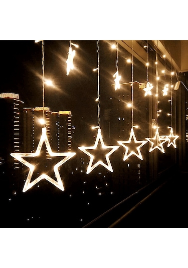 Sones 220v Ab Fişi Led Yıldız Işığı Noel Işıkları İç/dış Dekoratif Aşk Perdeleri Lambası Tatil Düğün Partisi Aydınlatması İçin Beyaz