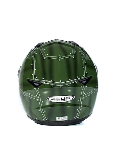 Zeus Zs-811a Al38 Green Silver Motosiklet Kaskı