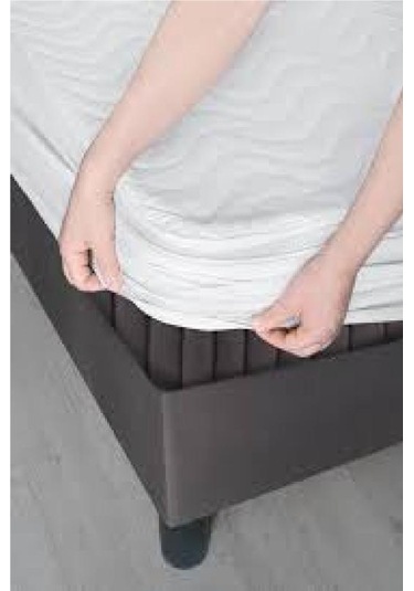 Divanev 220x200 Cm Çift Kişilik Sıvı Geçirmez Alez Fitted Kapitoneli Beyaz