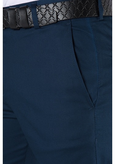Terapi Men Erkek Koyu Mavi Slim Fit Petekli İtalyan Kesim Keten Pantolon Çok Renkli30