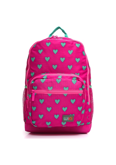 Wia Kids Kalp Desenli 4 Bölmeli İlkokul Çantası Pembe