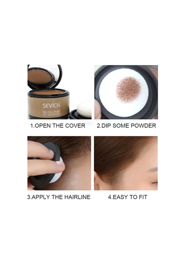 Yifomall Saç Hatları Güzelleştirici Ve Tamamlama Tozu - Kahverengi 4g - Alçak Kalınlık Saç Kontur Duvarı Tamir Pudrası