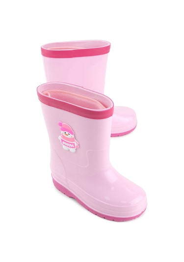 Gezer Kız Çocuk Kışlık İçinde Çıkarılabilir Ek Çoraplı Su Geçirmez Yağmur Bot Çizme Gc2kfm.00682.01.r90.g75 Pembe