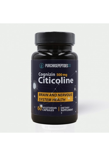 Purchasepeptideseco Citicoline Cognizin Brain Nervous Health 500 Mg 60 Caps
