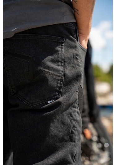 Tech90 Fileli Black Ventilation Korumalı Cordura Motosiklet Pantolonu