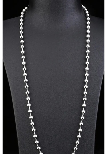 Erkek Çelik Kolye Top Zincir Spor Model 4 Mm 56 Cm Jdepp (31175627) Beyaz