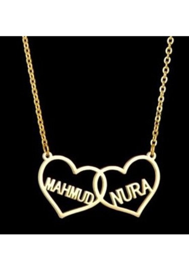 Gümüş 2 Isimli Kalpli Kolye 487862919