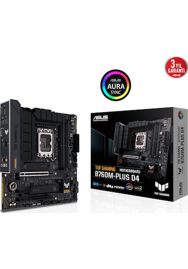 ASUS TUF GAMING B760M-PLUS D4 5333MHz HDMI DP M.2 mATX 1700p