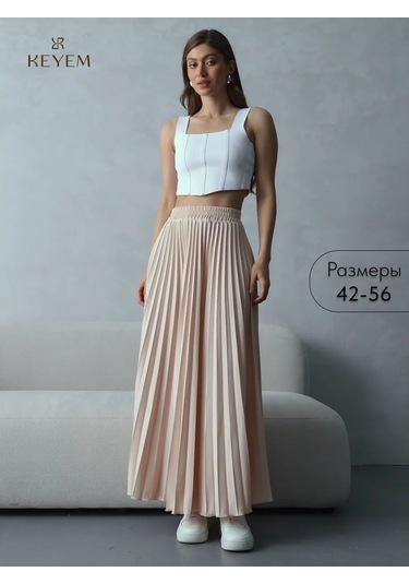 Keyem Yazlık Uzun Pile Etek 287395016 Sütlü