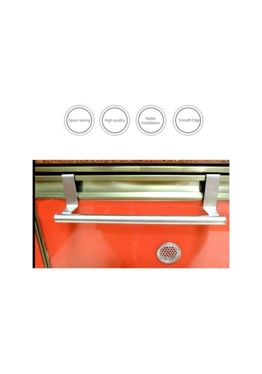 Skycity Stainless Steel Kapı Üstü Bez Tutucu, 23.5cm Uzunluk, Zirve Montaj, 4.5kg Yüke Dayanır, Mutfak/banyo İçin Gümüş