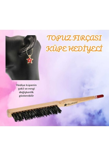 Elsa Topuz Fırçası Küpe Hediyeli