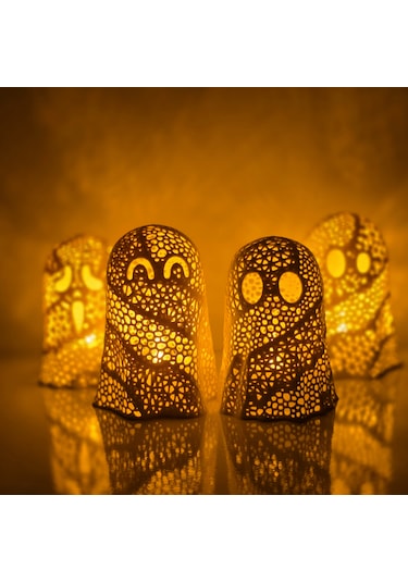 Hayalet Lamba - Tea Light (1 Adet) Beyaz