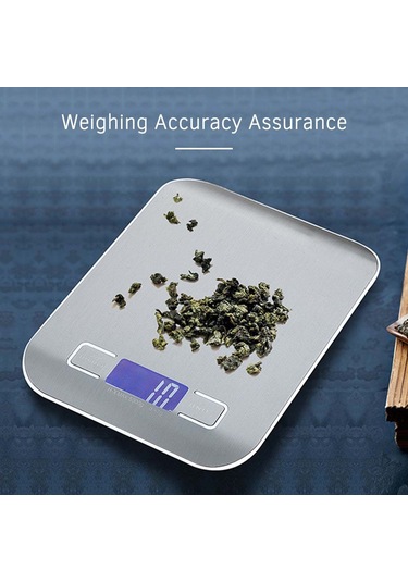 Teltree Mini Mutfak Terazisi - 5kg Hassasiyet, Usb Şarj, Çoklu Ölçü Birimleri, Taşınabilir Ve Kompakt Tasarım Gümüş