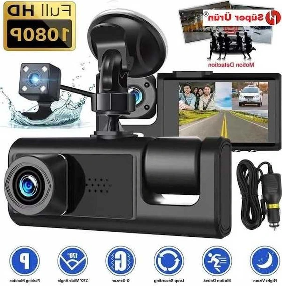 Tongxida 3 Lens Kamera Araç İçi Kamera, Beyaz, Model Xyz, Boyut M, Tüm Araçlar İçin Uygun