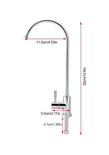 Yaozixa Mutfak Su Arıtıcı Kranı - Çinko Alaşımlı, 360 Döner, Alt Dolap Filtre Sistemlerine Uyumlu, Dayanıklı Tasarım
