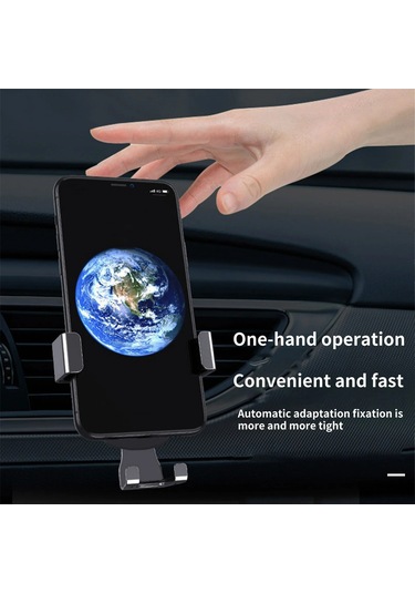 Yifomall Oto Navigasyon Telefon Tutucu, Otomatik Kilitleme, 360 Dönebilen, 4.7-6.7" Telefon Uyumlu, Havalandırma Çıkışı Montajlı Plastik Zs1